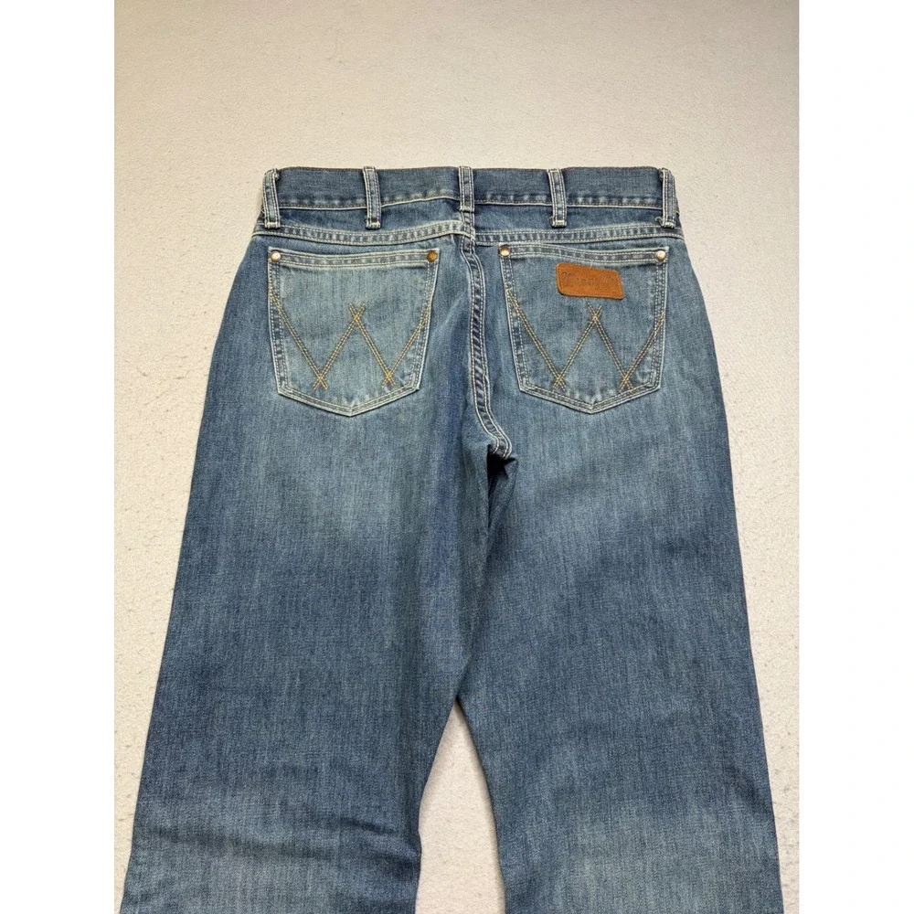 Wrangler Jeans Mens 29x32 Blue Retro Relaxed Boot 10WRT20RT Cotton Denim